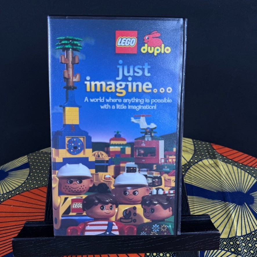 Vintage LEGO Duplo Just Imagine VHS Tape Kids Video Educational Toy Promo