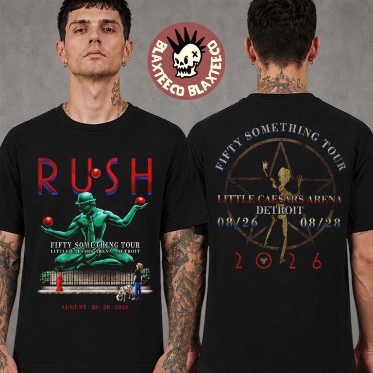 Rush Fifty Something Tour Detroit 2026 Little Caesars Arena Concert Tee