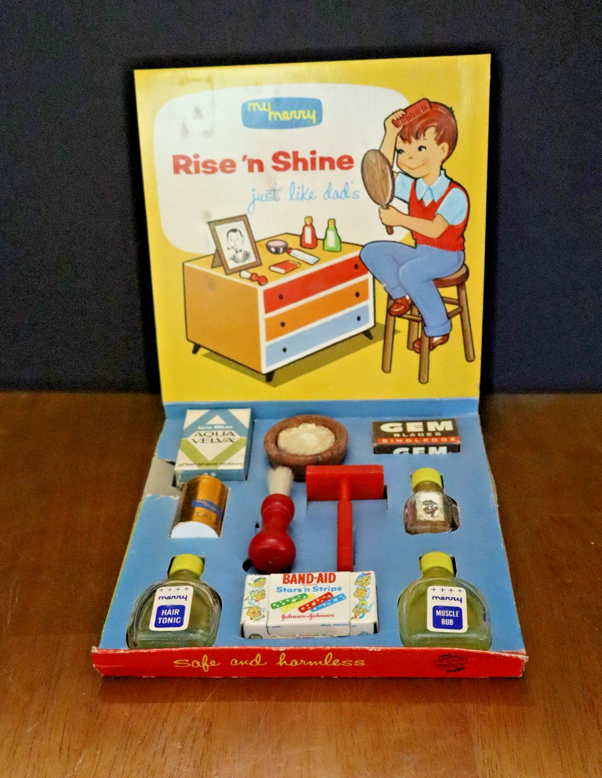 VTG Children's Shaving Kit MY MERRY RISE 'N SHINE KIT GEM Aqua Velva