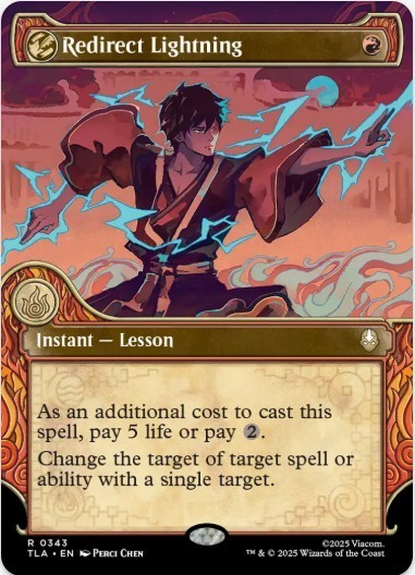 1 x Redirect Lightning - Showcase - Avatar: The Last Airbender - LP - MTG