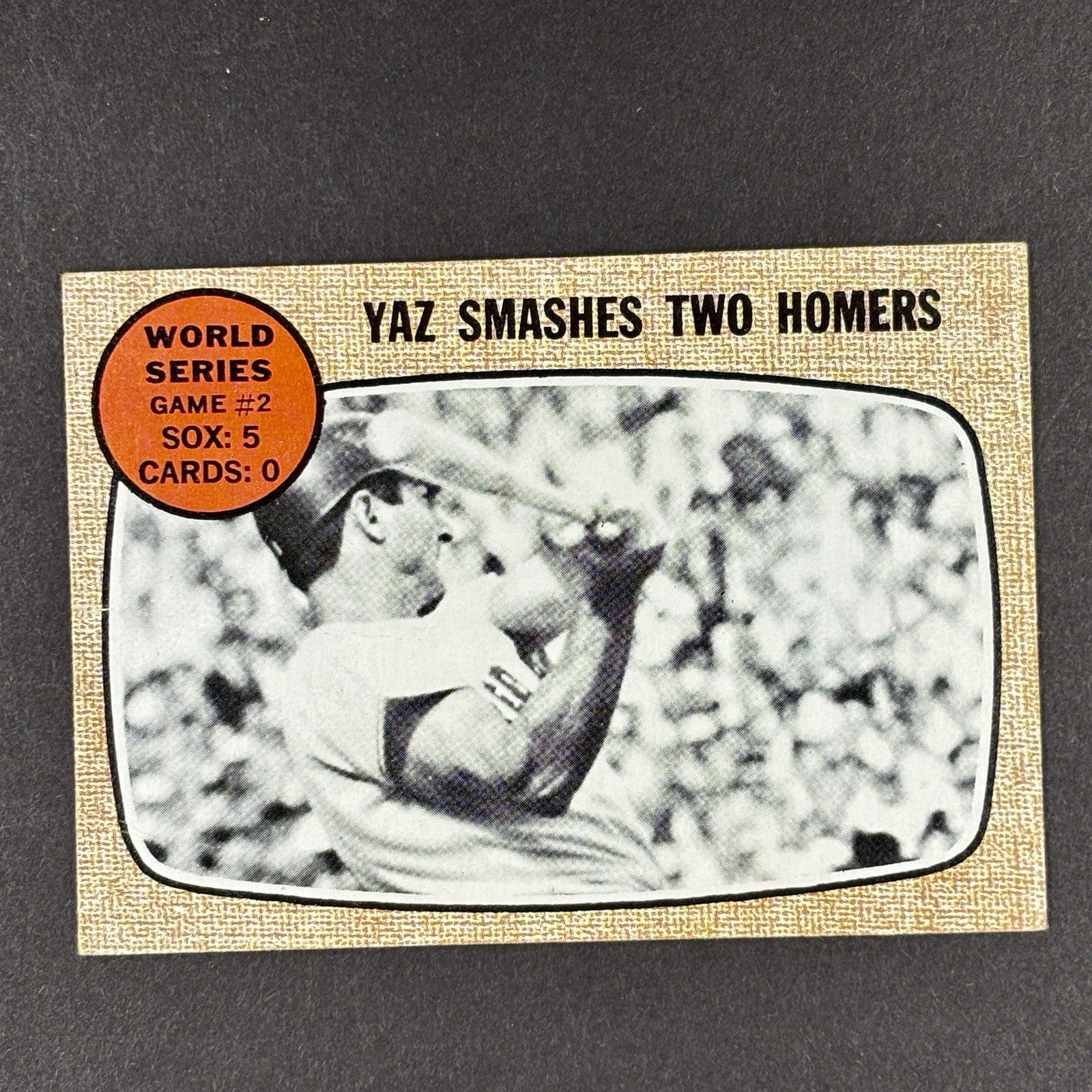 1968 Topps - #152  WS Game #2 - Yaz Smashes Two Homers - VgEx+
