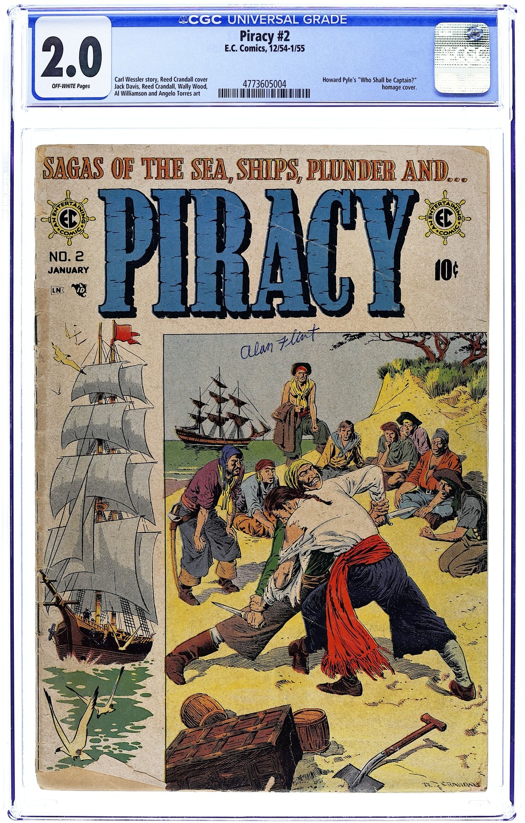 Piracy #2 CGC 2.0 1955 4773605004