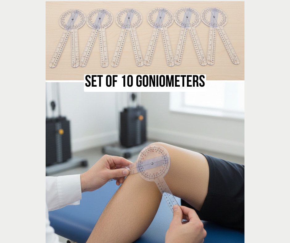 360° ISOM Goniometer Protractor Ruler Physical Therapy Tool Set of 10 360° ISOM Goniometer Protractor Ruler Physical Therapy Tool Set of 10