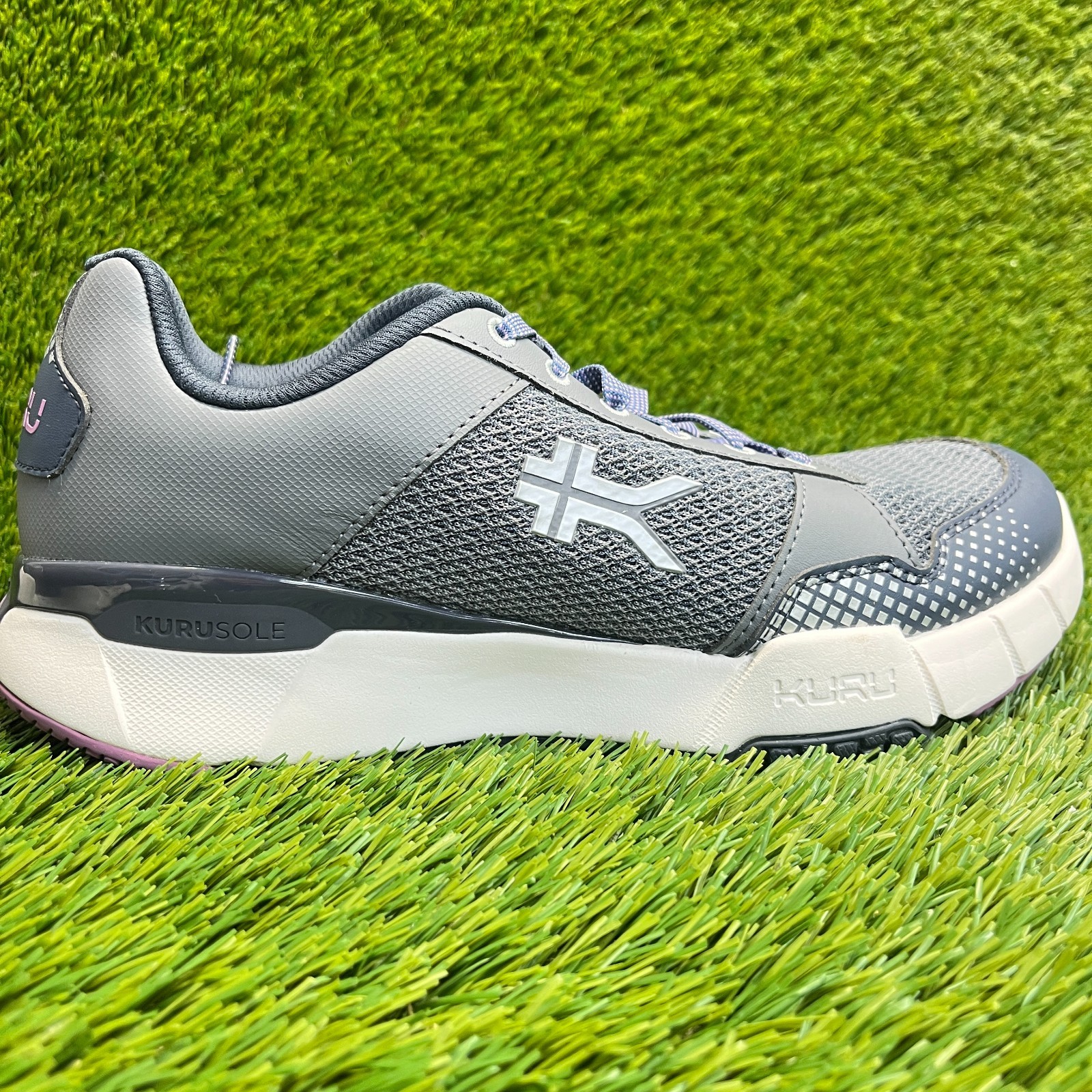 Kuru Quantum 2.0 Womens Size 10 Gray Purple White Running Walking Shoes Sneakers