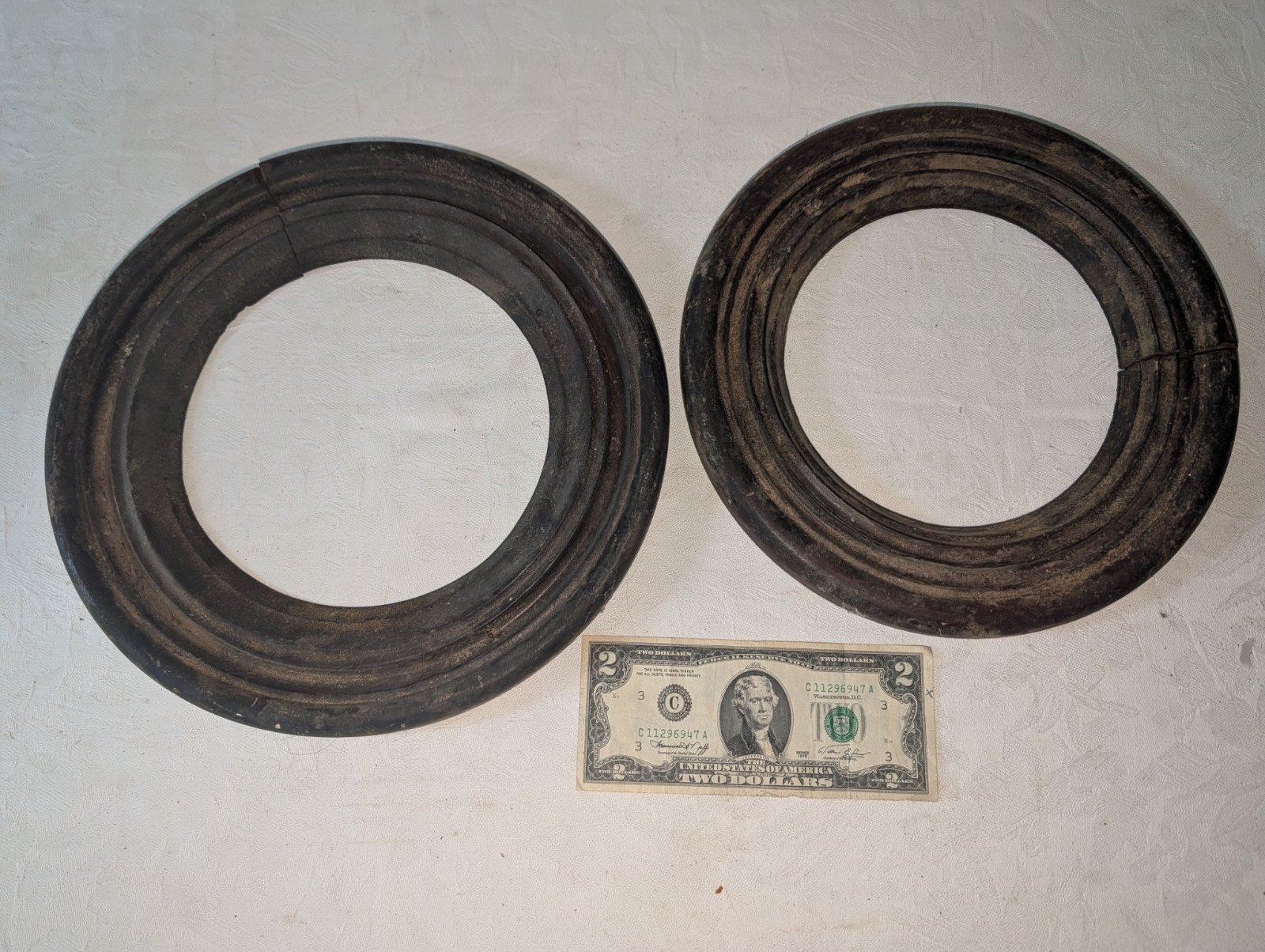 Pair Antique Turned Walnut Wood Architectural Furniture Salvage Repurpose i
