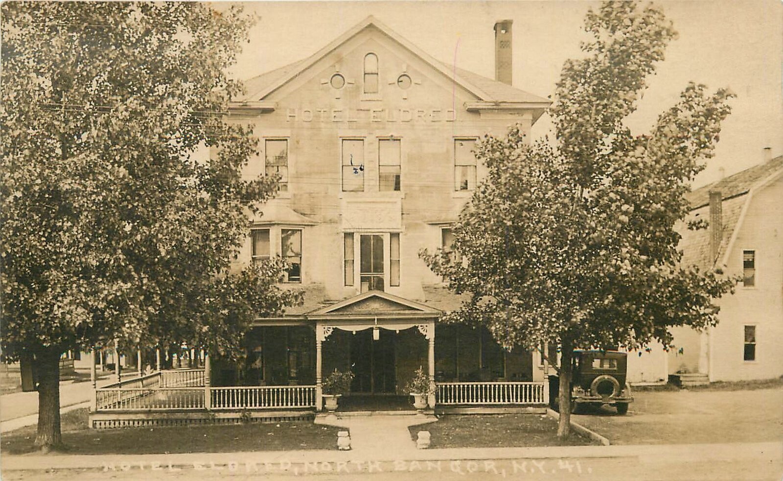 Postcard RPPC C-1920s New York Bangor Hotel Eldred Eastern Illustrating 23-12741