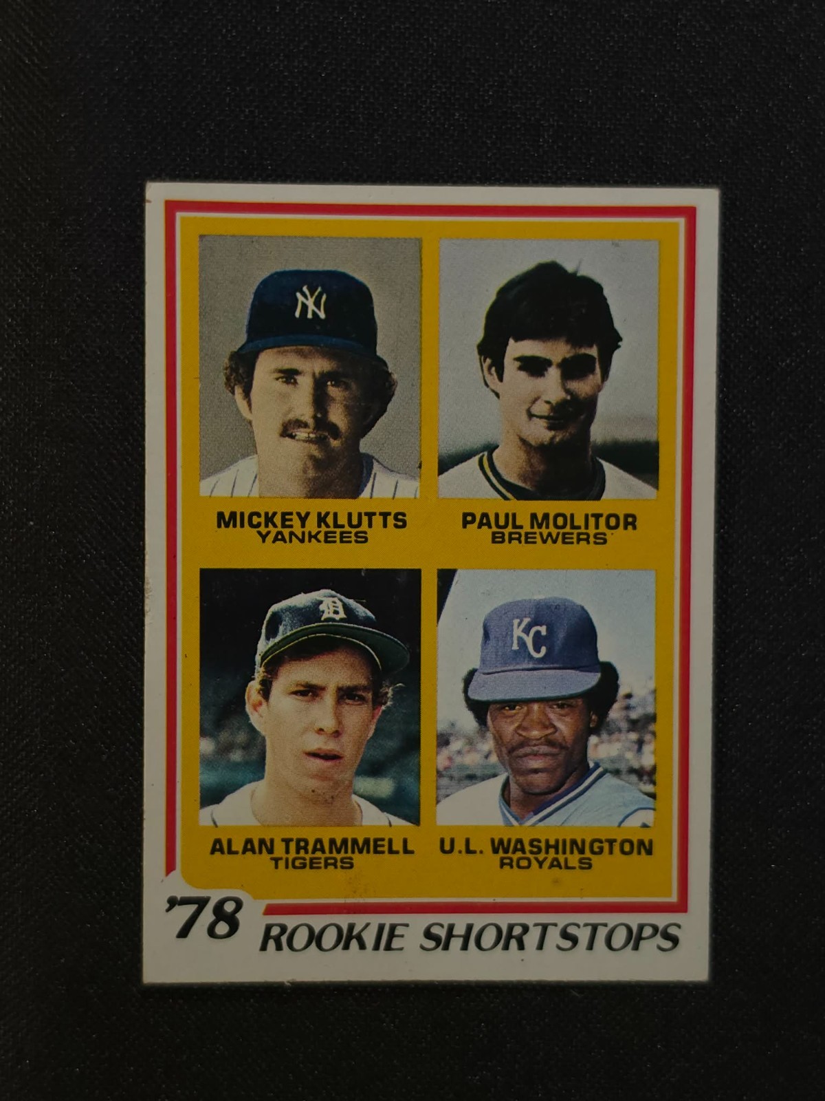 1978 Topps - Rookie Shortstops Paul Molitor, Alan Trammell, U.L. Washington #707