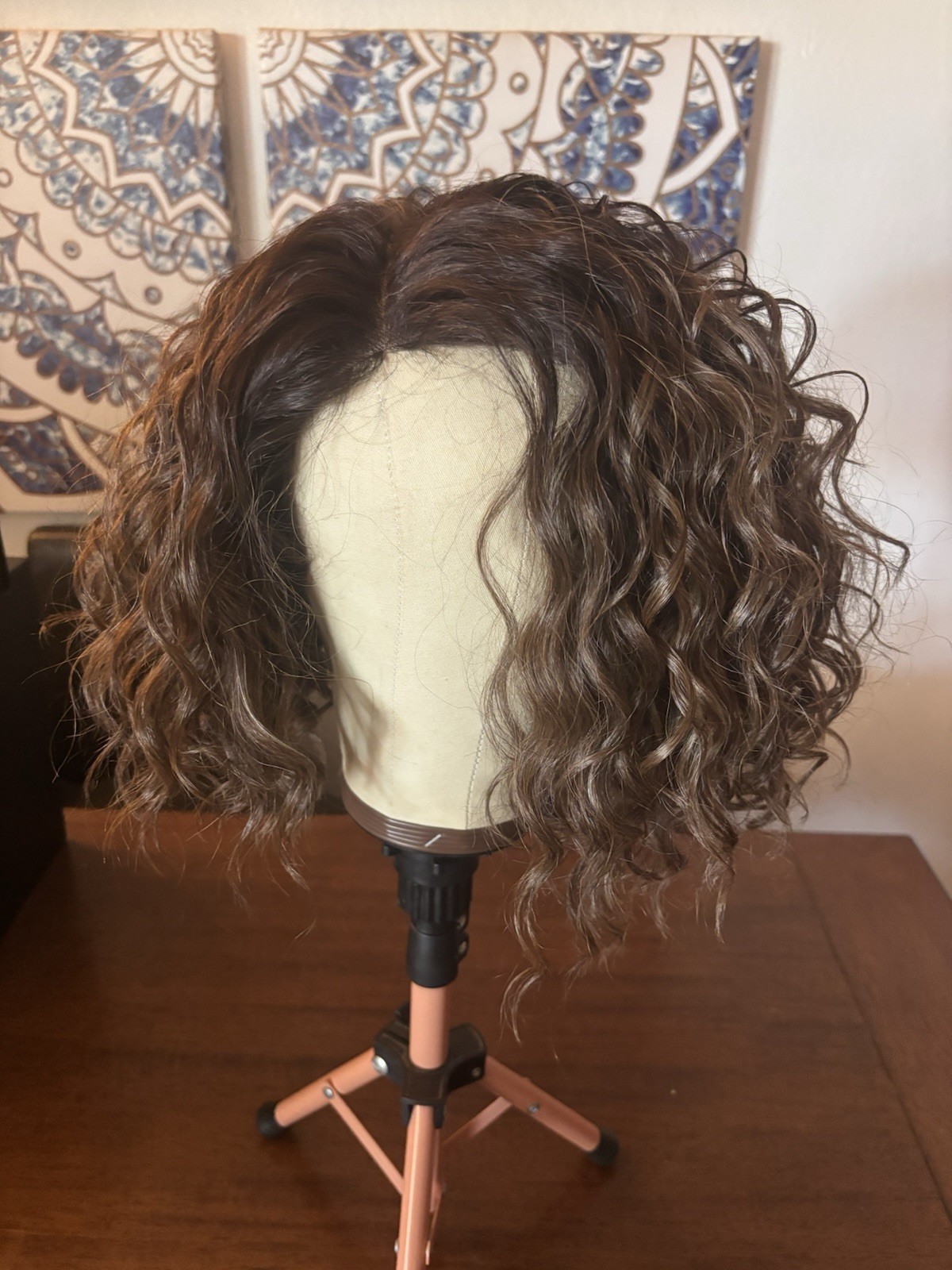 Lace Front Side Part Synthetic Encore Edition wigs Heat Safe Curly Brunette, Bob Lace Front Side Part Synthetic Encore Edition wigs Heat Safe Curly Brunette, Bob