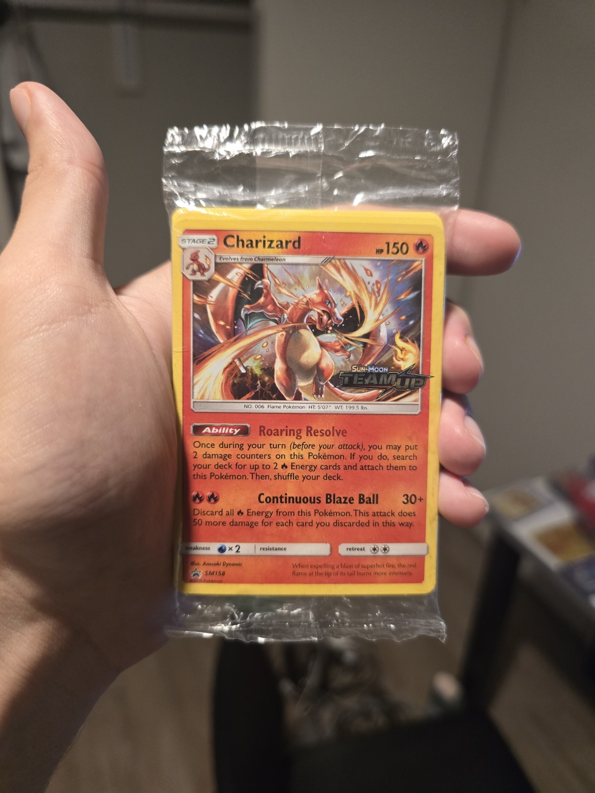 SEALED Charizard SM158 Team Up Stamp Black Star Promo Pokemon Card 2019 NM