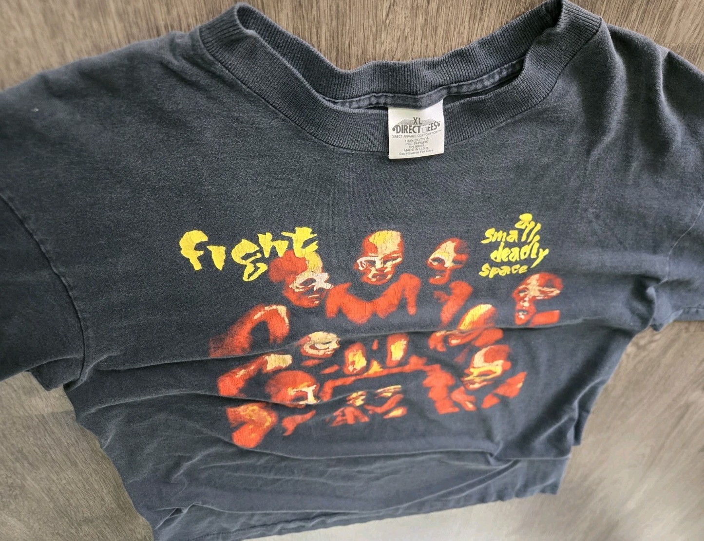 VTG 1995 Fight Shirt A Small Deadly Space Rob Halford Judas Priest Band Black 90