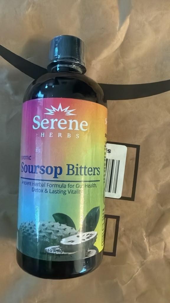 Soursop Bitters Pure 16 oz 100% Natural Exotic Organic Detox Herbs EXP 5/4/28
