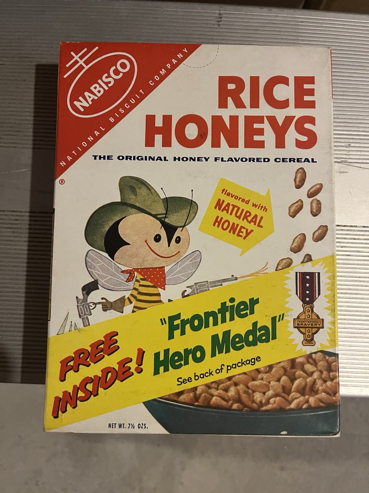 1950s Nabisco Rice Honeys Cereal Box Unopened 1950s Nabisco Rice Honeys Cereal Box Unopened