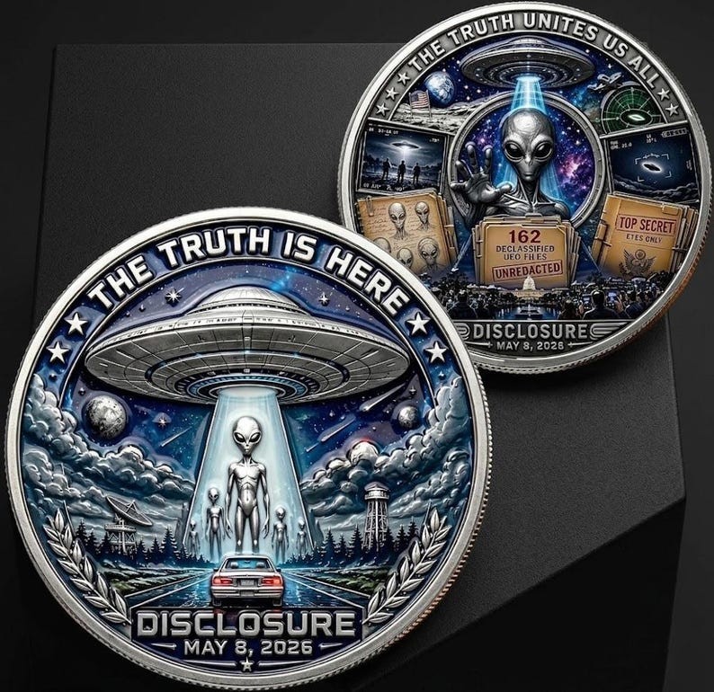 New UFO Disclosure 2026 Commemorative  Coin TB390