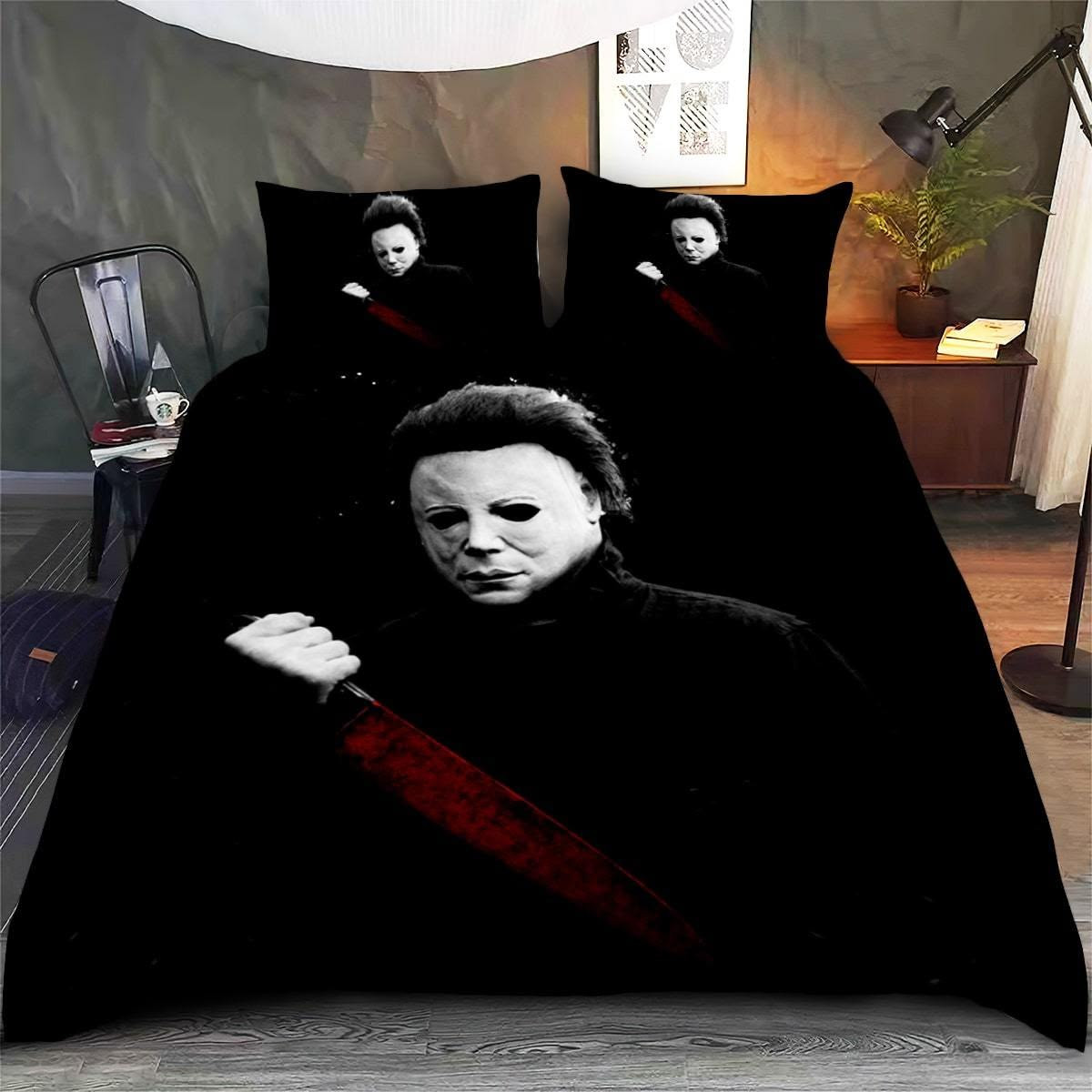 Horror character Michael Myers Movie Theme Duvet Covers Set (4pcs)