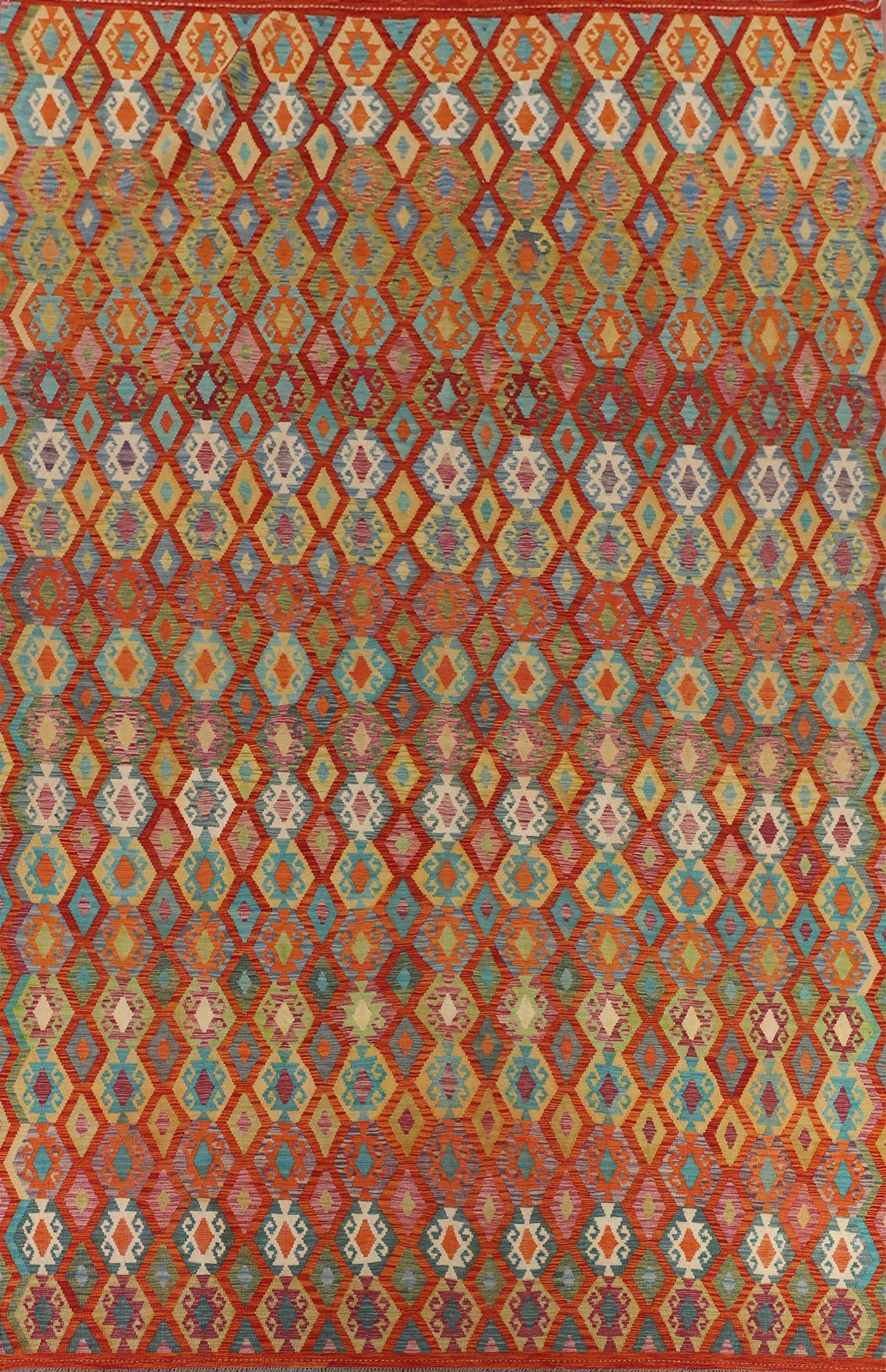 All-Over Kilim Oriental Large Rug Reversible Flat-Weave Living Room Carpet 10x16