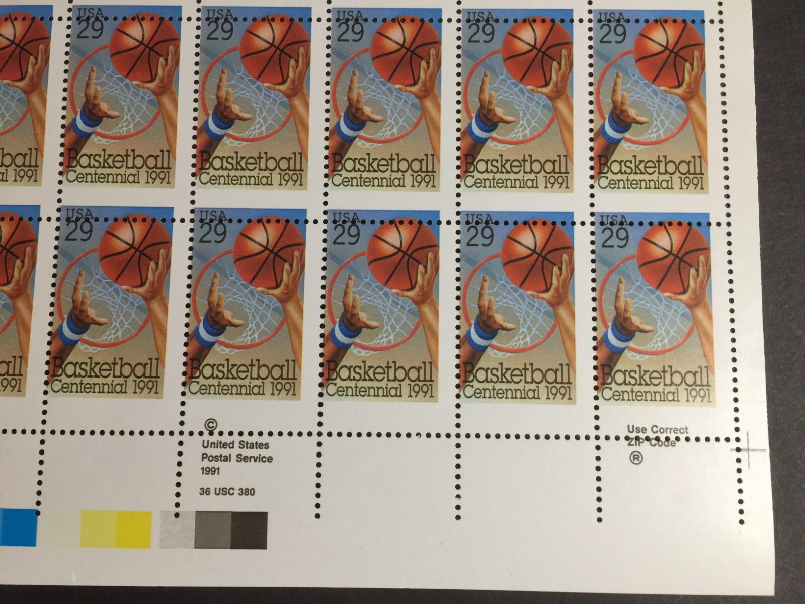 US, 2560, BASKETBALL, EFO, MIS-PERFED, FULL SHEET OF 50, MINT NH, VERY RARE US, 2560, BASKETBALL, EFO, MIS-PERFED, FULL SHEET OF 50, MINT NH, VERY RARE