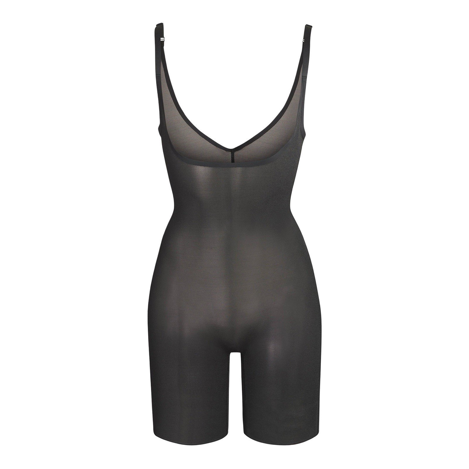 Skims Sheer Sculpt Open Bust Mid Thigh Bodysuit Onyx Black SH-BSS-0014 3XL NEW