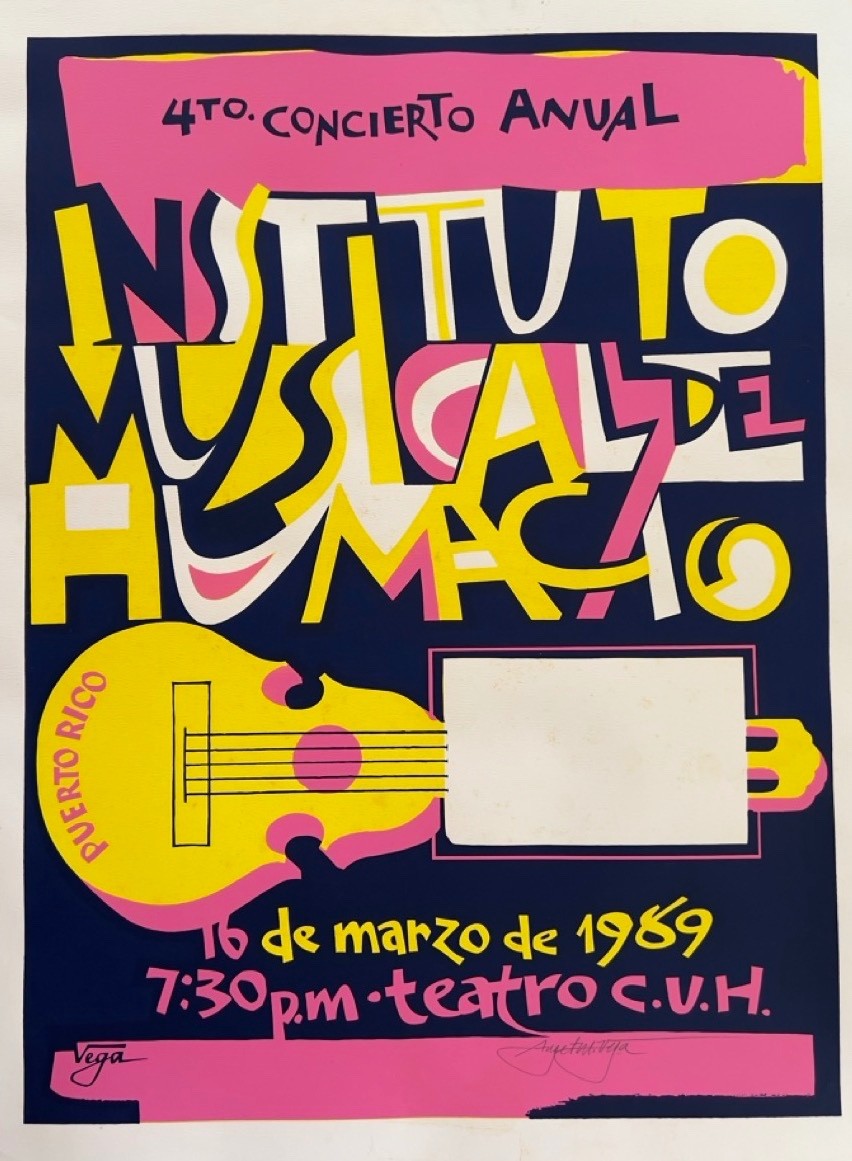1969 Instituto Musical de Hato Rey Puerto Rico 4th Annual Concert Poster 1969 Instituto Musical de Hato Rey Puerto Rico 4th Annual Concert Poster