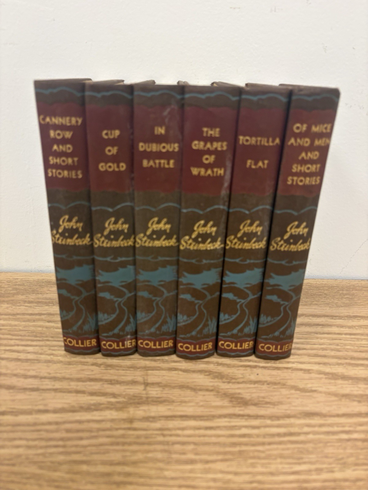 RARE Vintage John Steinbeck Collier 1935-1939 Set Of 6 Hardcover Books