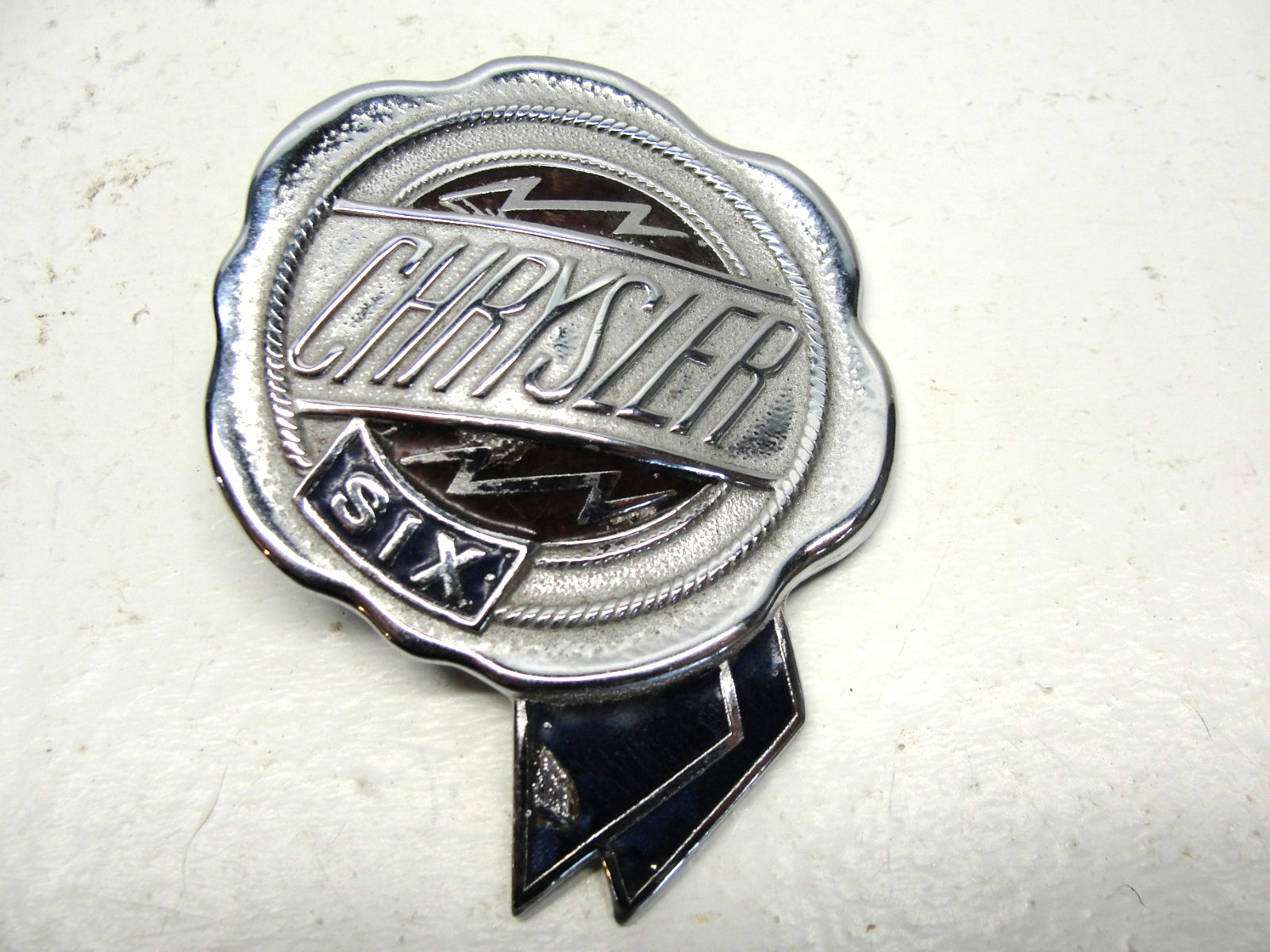 VINTAGE 1925 1926 1927 CHRYSLER SIX RADIATOR GRILLE BADGE