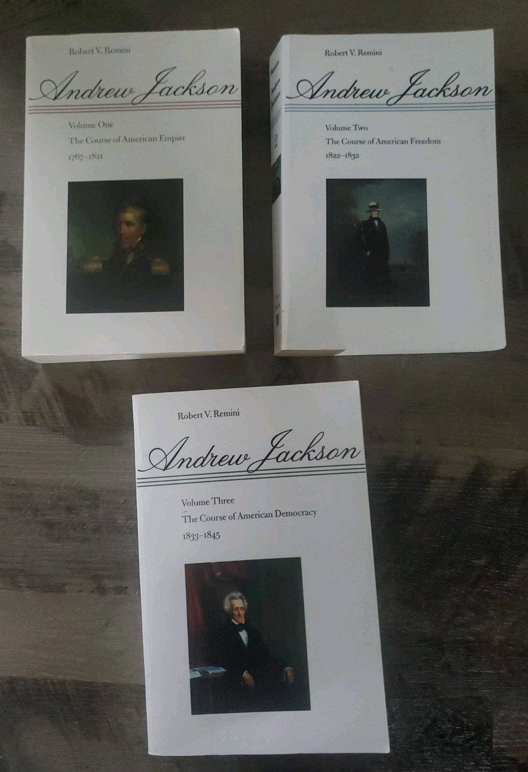 Andrew Jackson 3 Volume Set - softcover By Robert V. Remini Very good Condition 