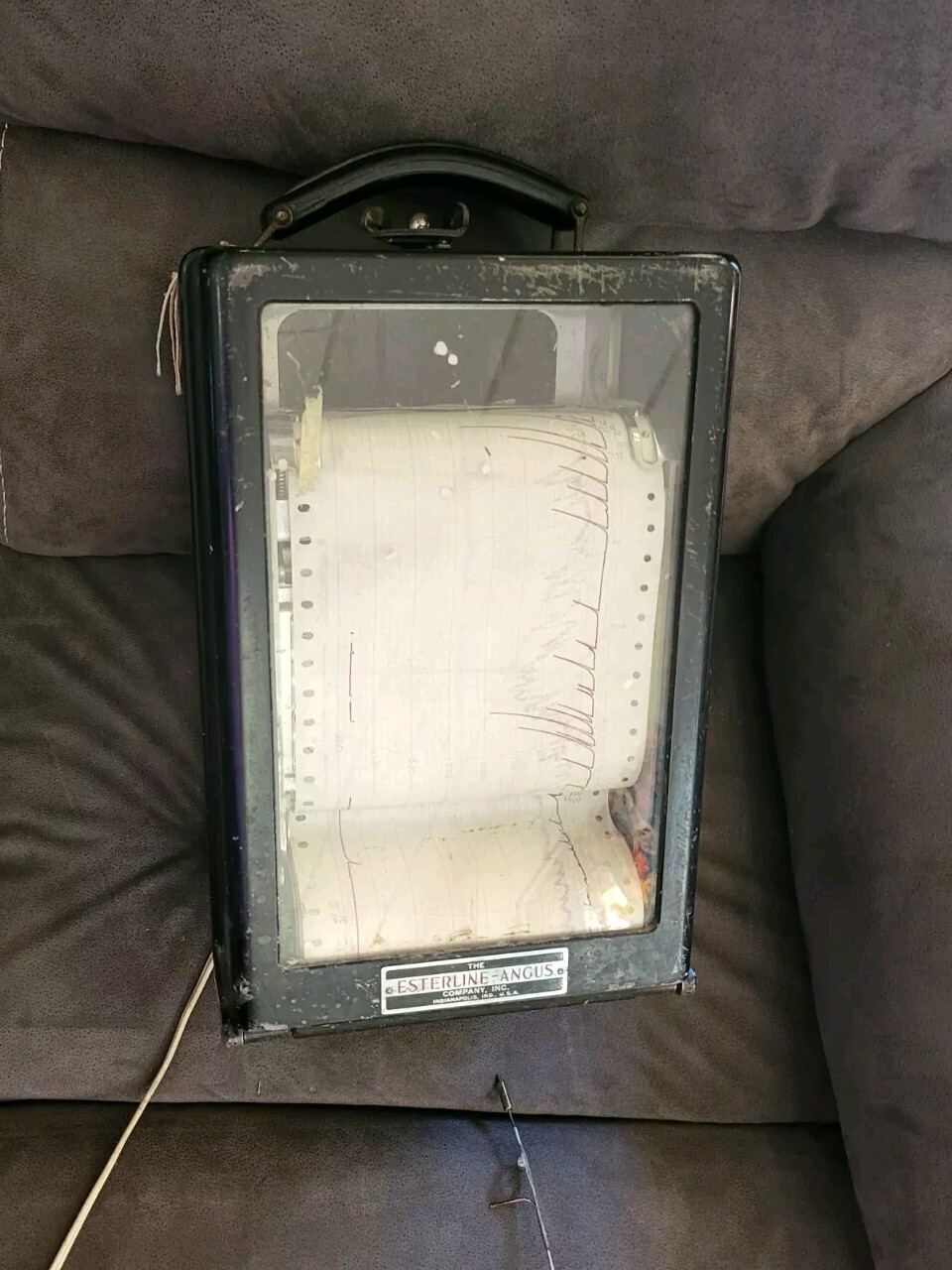 Vintage Esterline-Angus AW Graphic Ammeter Chart Recorder - UNTESTED Vintage Esterline-Angus AW Graphic Ammeter Chart Recorder - UNTESTED