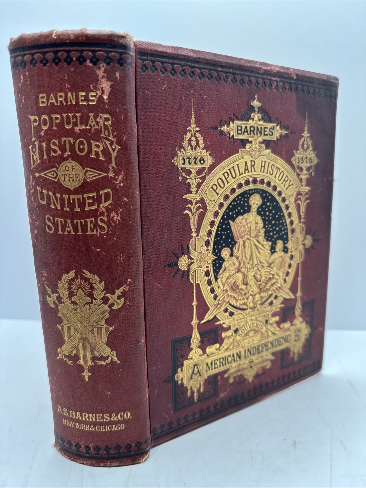 RARE Antique Popular History of the United States American Independence 1878