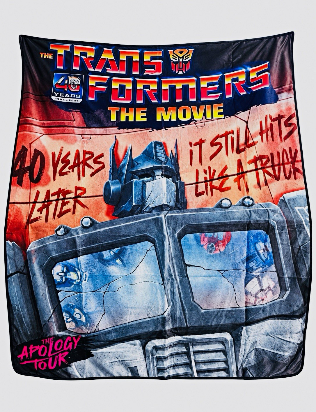 Transformers The Movie 40 Years Later The Apology Tour Blanket AMC Exclusive‼️