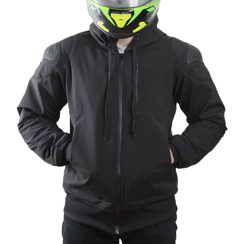 Men’s Motorcycle Hoodie – Premium Softshell Moto Jacket with CE Armor Protection