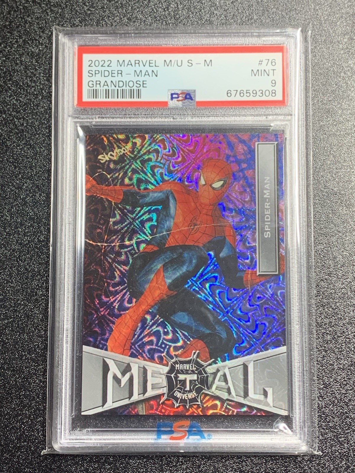 2022 Marvel Metal #76 🔥 Spider Man Grandiose PSA 9 🔥 2022 Marvel Metal #76 🔥 Spider Man Grandiose PSA 9 🔥