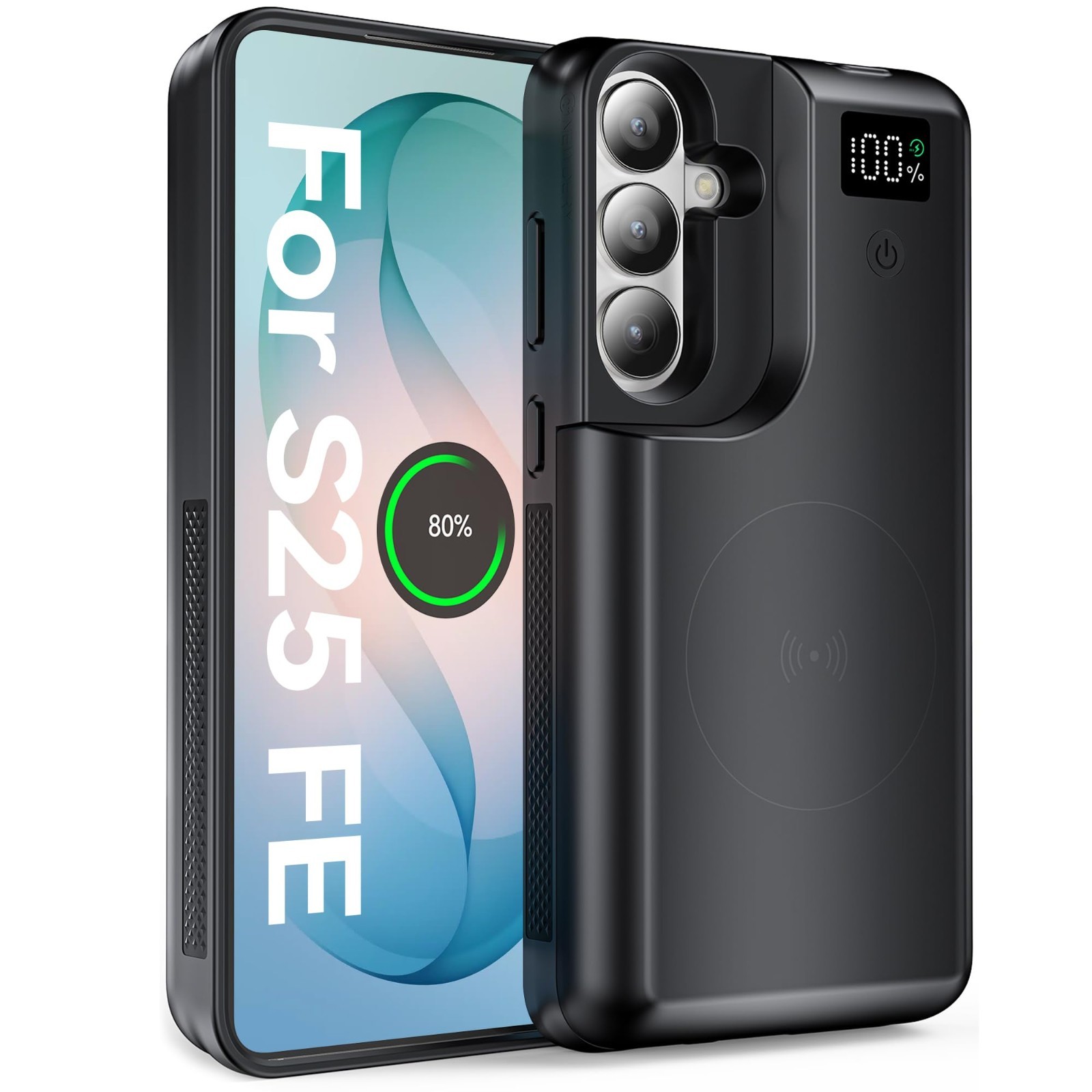 NEWDERY 10000mAh Battery Case for Galaxy S25 FE Portable Power Bank Battery Pack