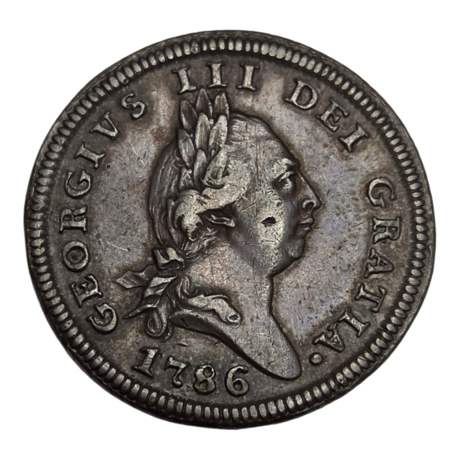 Awesome 1786 Isle Of Man Copper Penny World Coin Xf / Au Brown Awesome 1786 Isle Of Man Copper Penny World Coin Xf / Au Brown