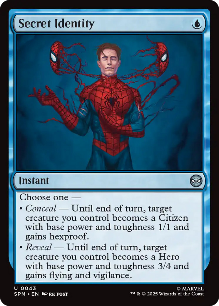 x1 Secret Identity SPM Spider-Man MTG 43 M/NM 1x