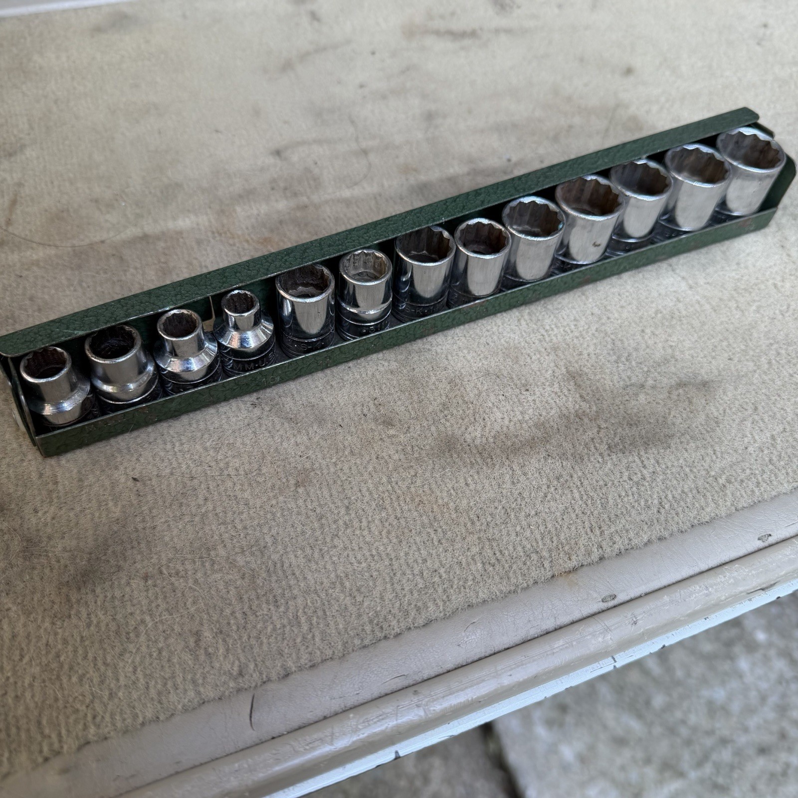 Vintage S-K Tools 12pc Metric 1/4\