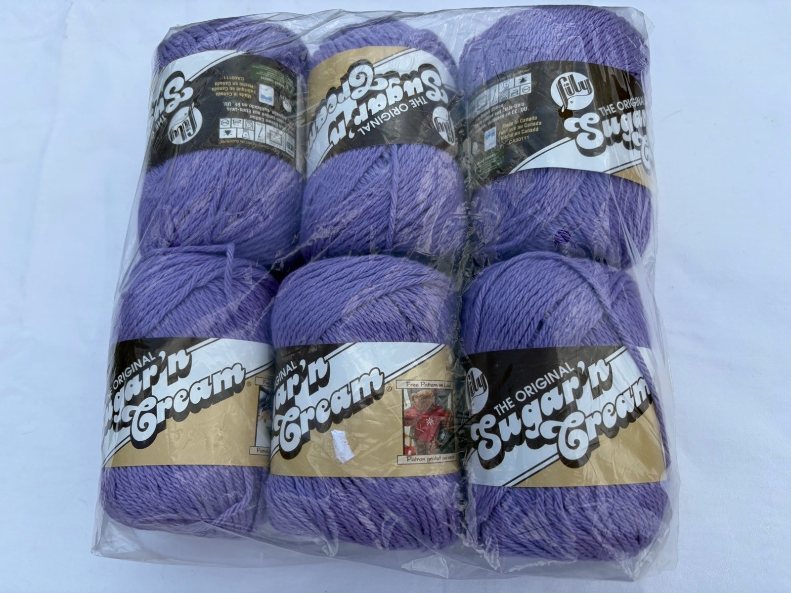 Lily Sugar\'N Cream Hot Purple Yarn - 6 Pack of 70g/2.5oz - 6 Pack, Lily Sugar\'N Cream Hot Purple Yarn - 6 Pack of 70g/2.5oz - 6 Pack,
