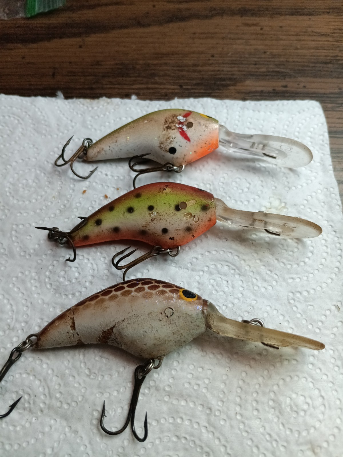 3PK Vintage Suddeth Little Earl Diving Crank Baits 3PK Vintage Suddeth Little Earl Diving Crank Baits