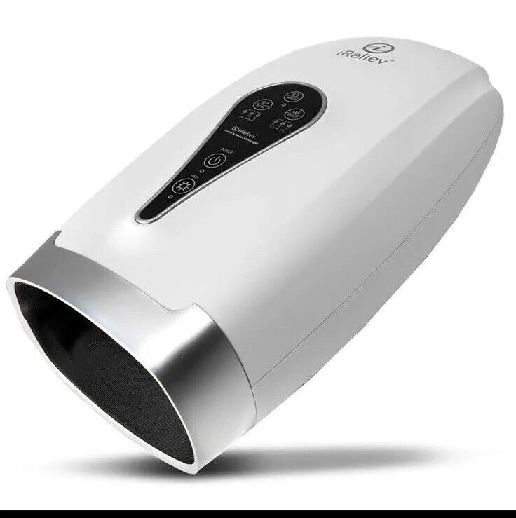iReliev Cordless Electric Hand Massager with Compression, 6 Levels Pressure P...