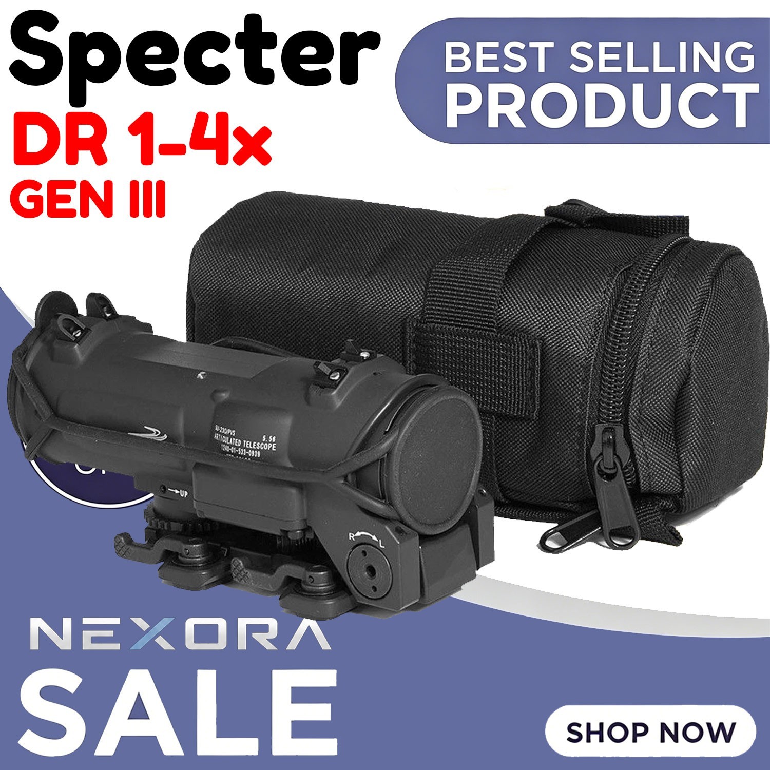 EvolutionGear SPECTERDR GEN3 1-4X SCOPE 2025 Ver. BK COLOR USA STOCK EvolutionGear SPECTERDR GEN3 1-4X SCOPE 2025 Ver. BK COLOR USA STOCK