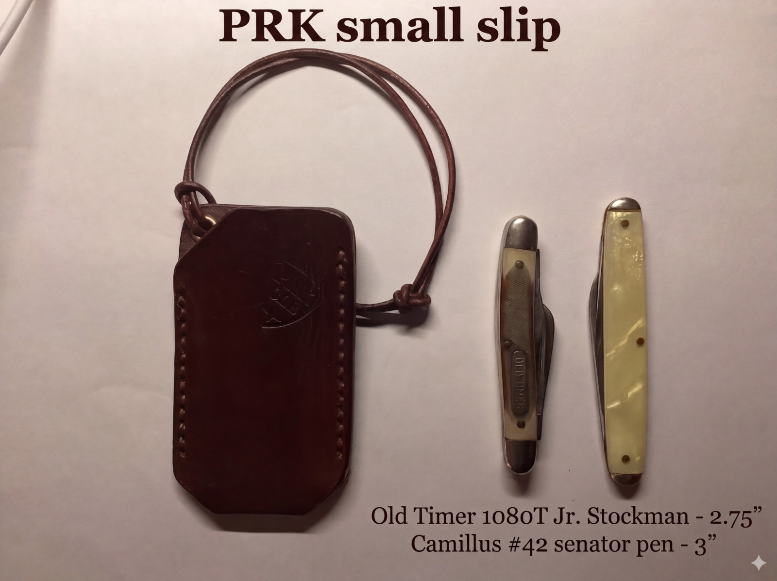 Hand-Stitched Leather Knife Slip EDC - PRK Pocket Sleeve - 3 Sizes Available