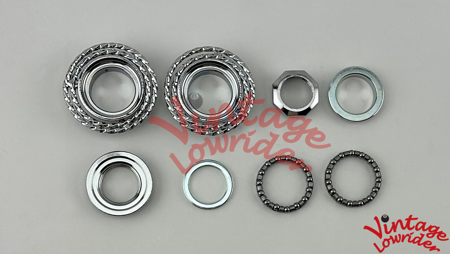 VINTAGE LOWRIDER 22.2MM BICYCLE COMPLETE DOUBLE SQUARE TWISTED BIKE HEADSET. VINTAGE LOWRIDER 22.2MM BICYCLE COMPLETE DOUBLE SQUARE TWISTED BIKE HEADSET.