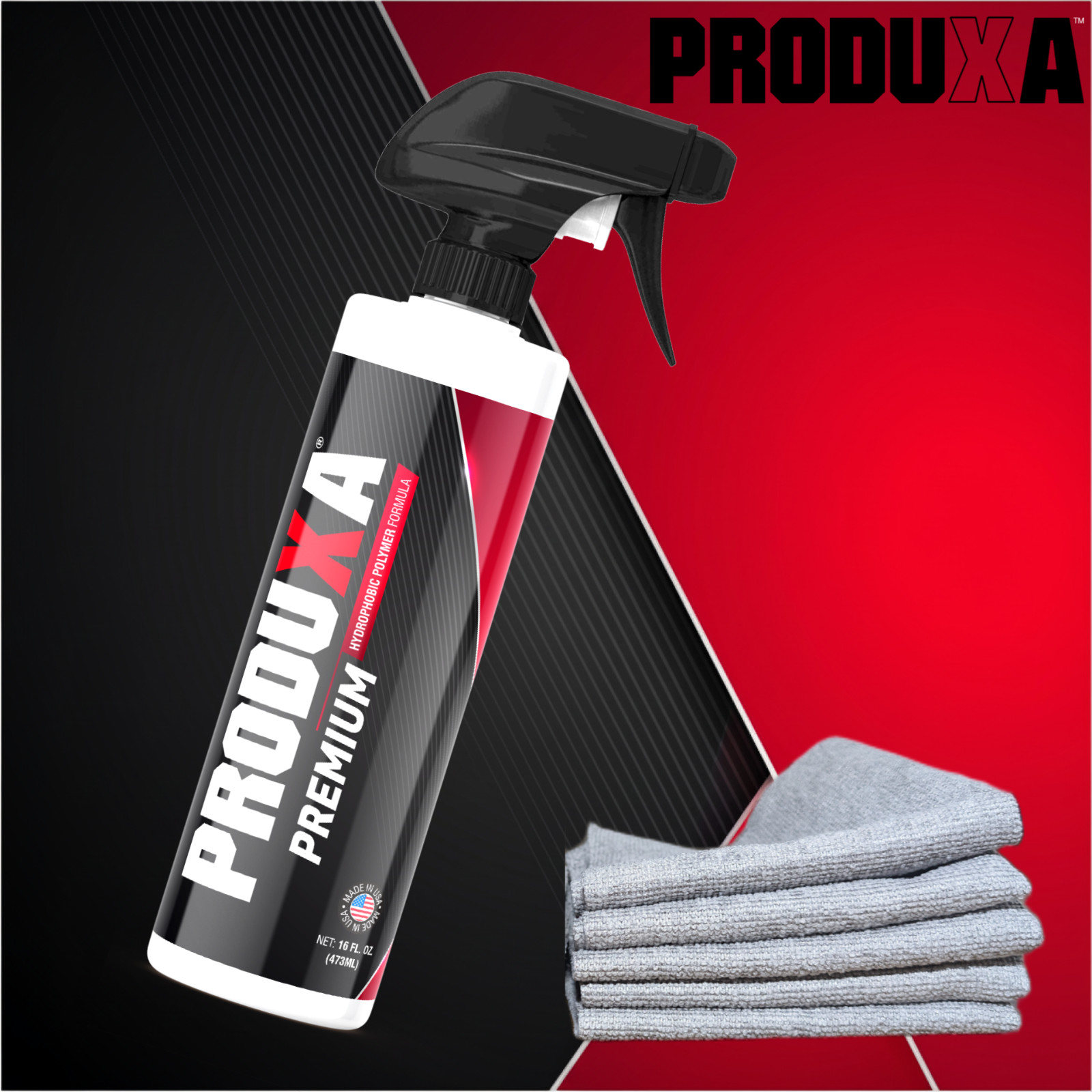 PRODUXA® PREMIUM - 16oz  STANDALONE Bottles + 5 Free Microfiber Towels