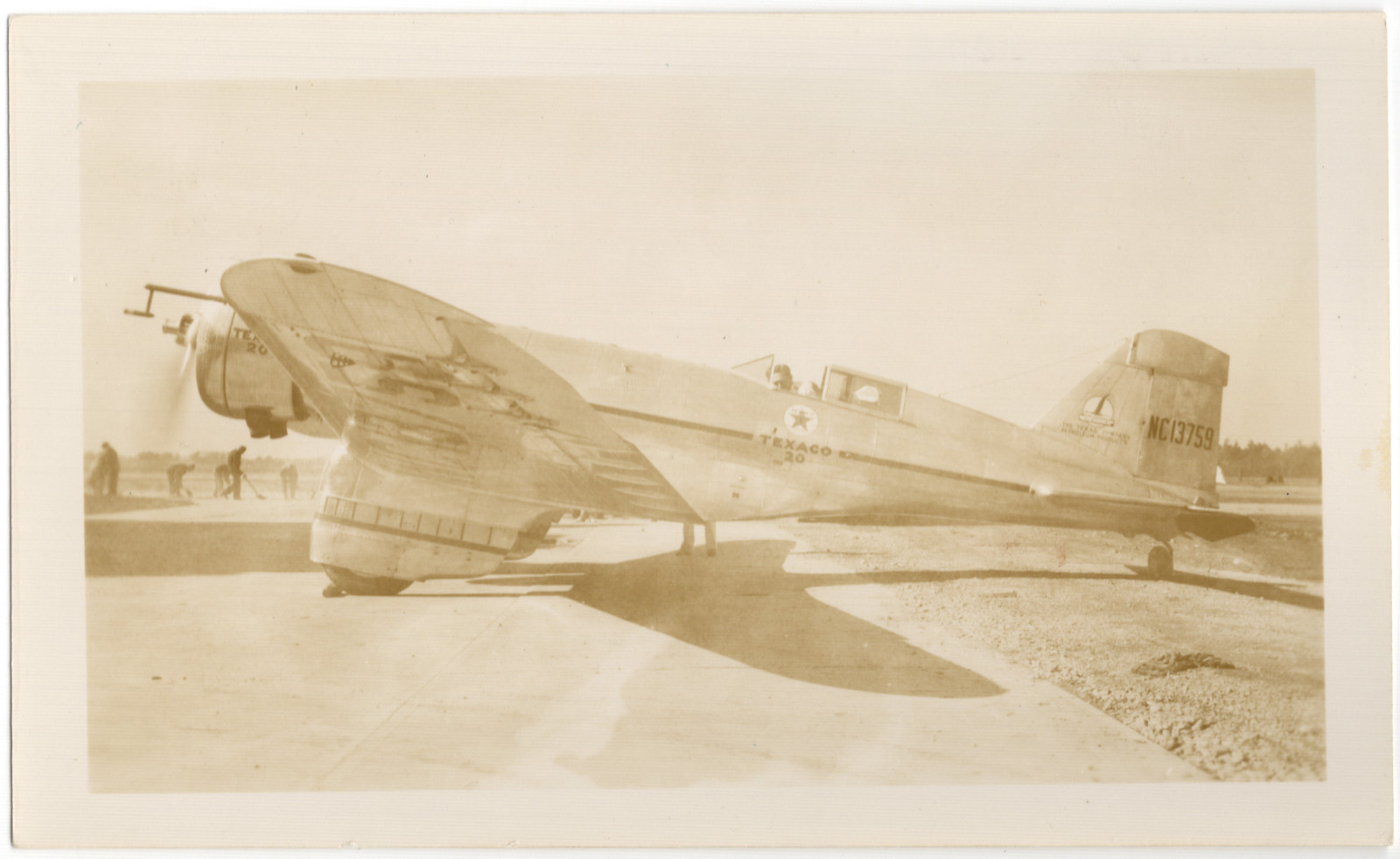 Texaco No. 20 Original Northrop Gamma Photo, 1930s Petroleum Promo 4.5 x 2.75
