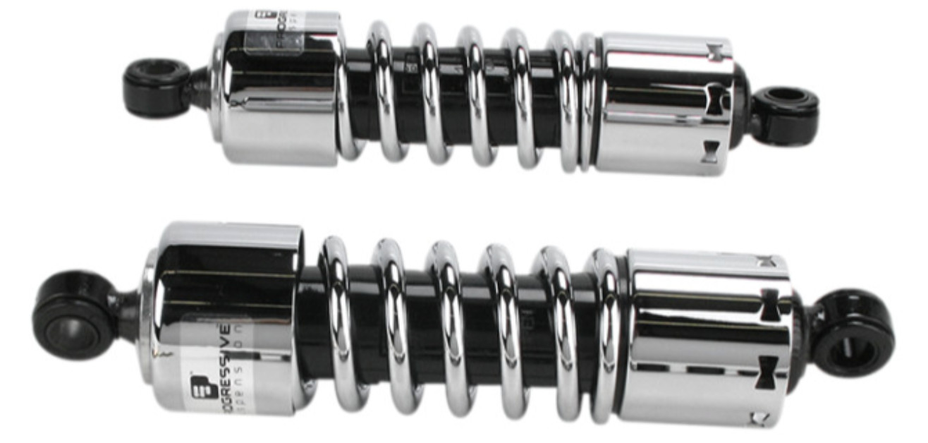 Progressive Suspension - 412-4204C - 412 Series Cruiser Shocks, 11in. - Chrome Progressive Suspension - 412-4204C - 412 Series Cruiser Shocks, 11in. - Chrome