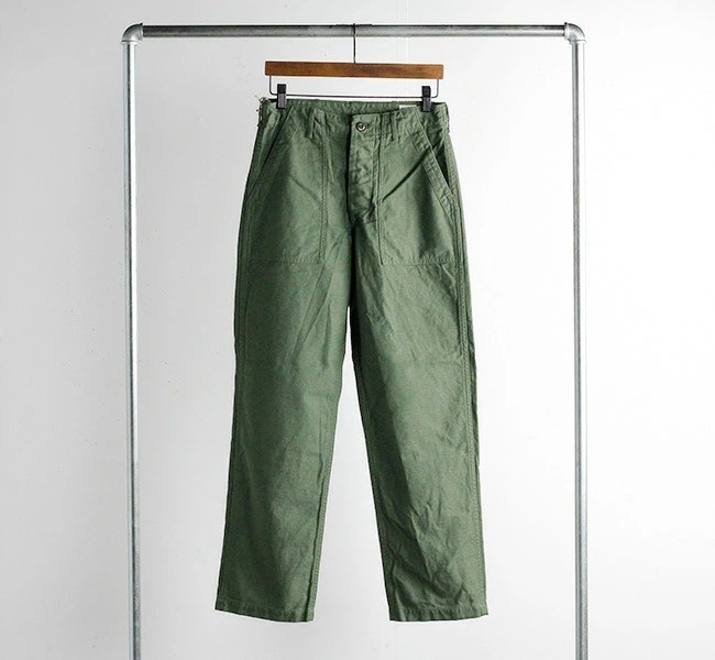 orslow US Army Fatigue Pants 01-5002-16 Green Cotton Military Cargo Japan NWT