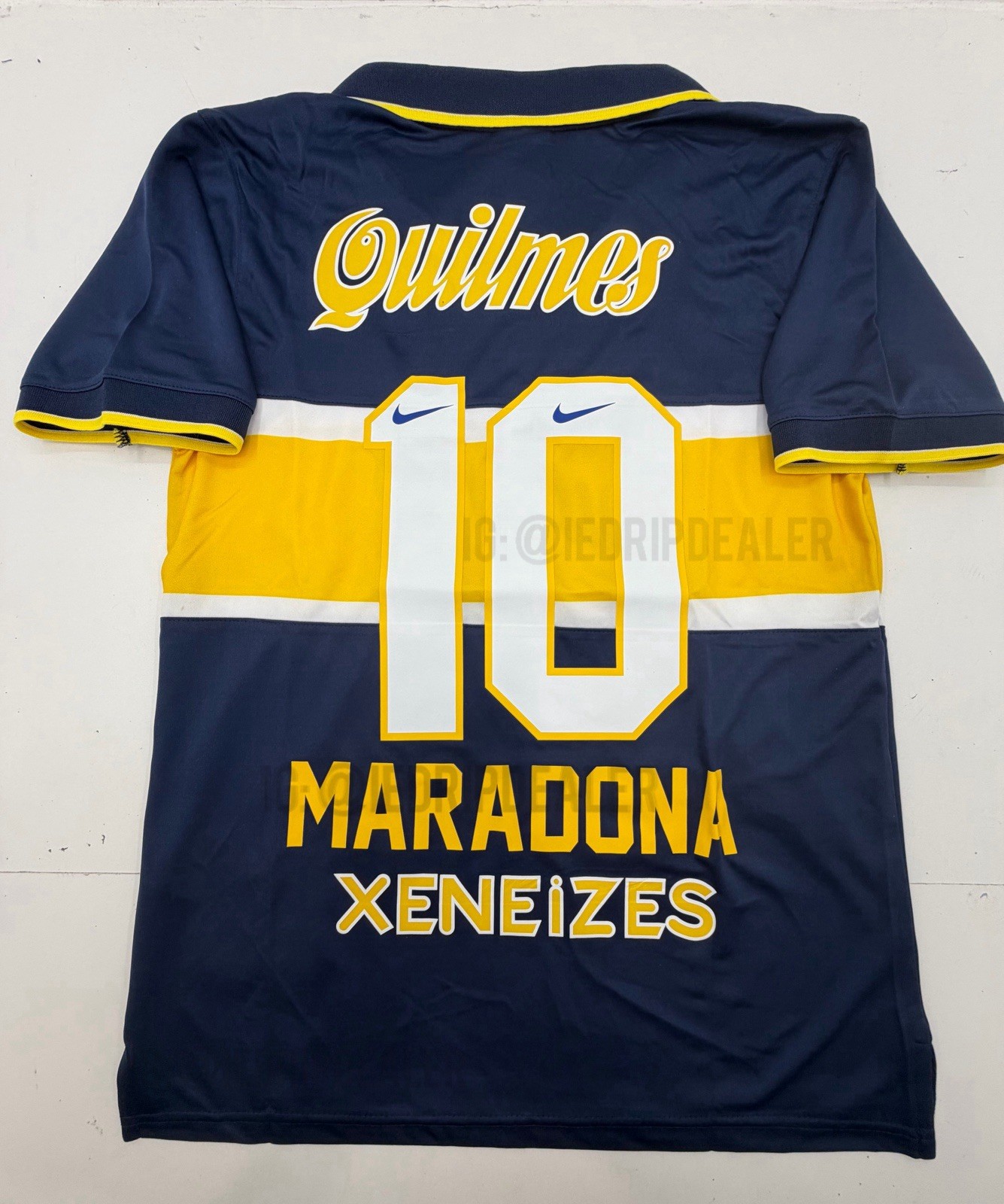 1996/97 Boca Juniors Retro Home Jersey Maradona #10 Vintage Iconic Blue Gold 1996/97 Boca Juniors Retro Home Jersey Maradona #10 Vintage Iconic Blue Gold