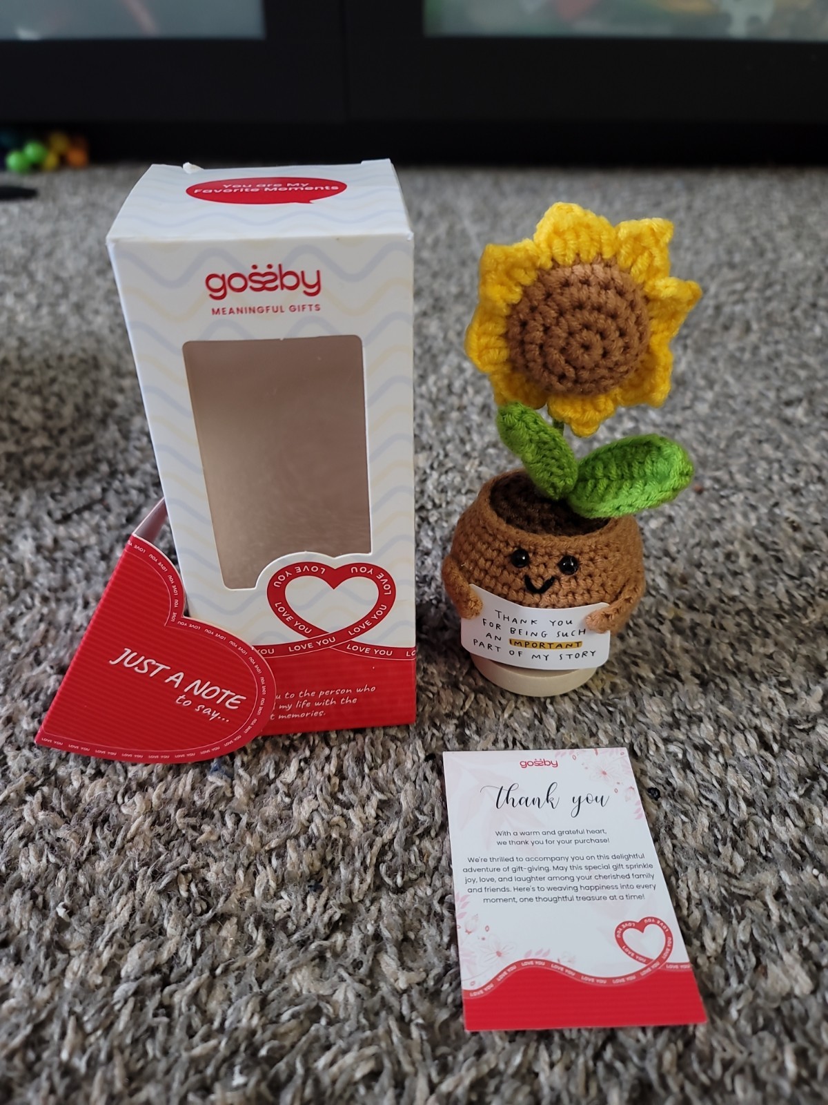 GOSSBY Thank You Gift for Women - Positive Sunflower Crochet - GOSSBY Thank You Gift for Women - Positive Sunflower Crochet -