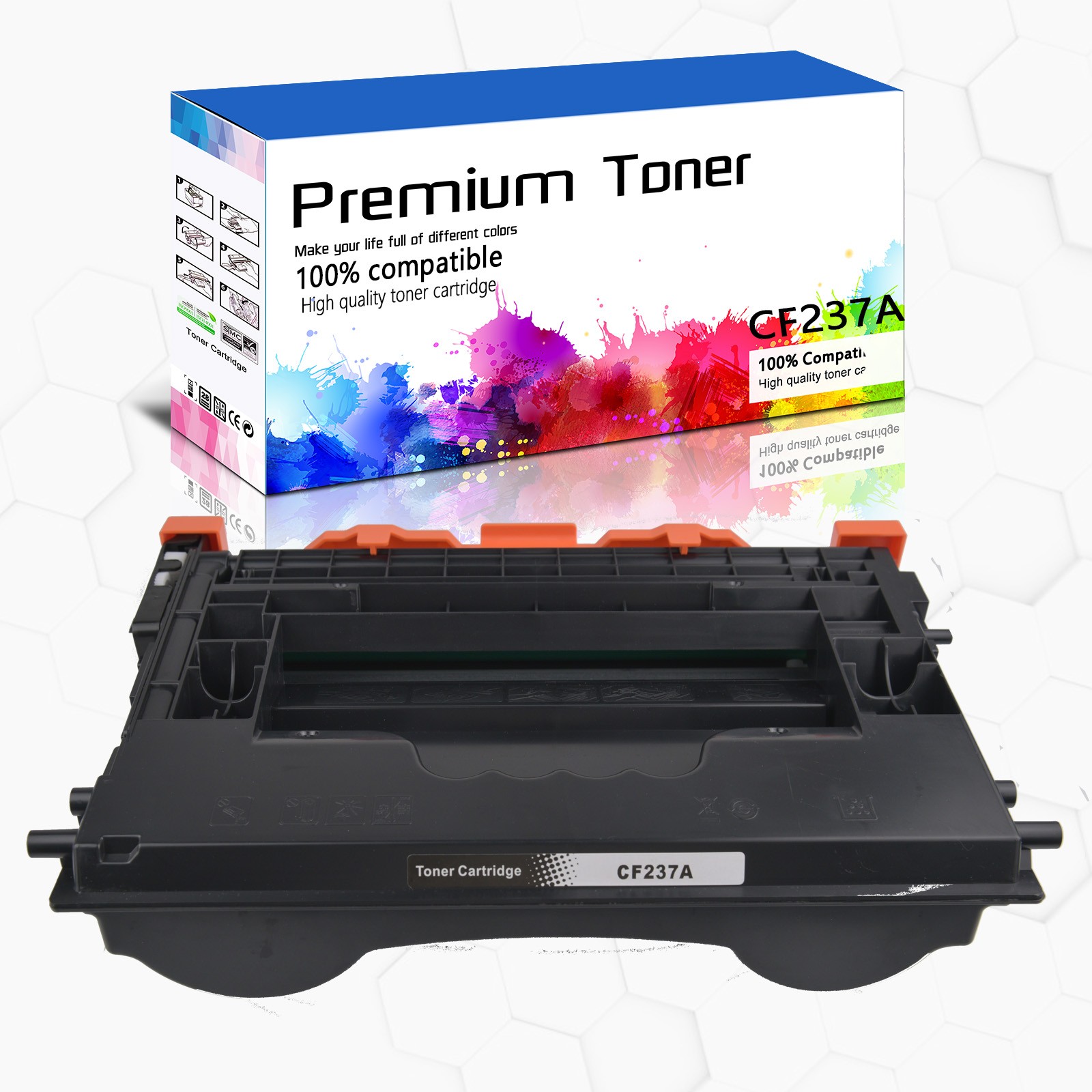 1-4PK Toner Cartridge For HP 37A CF237A Enterprise Flow MFP M631h M632z M633z