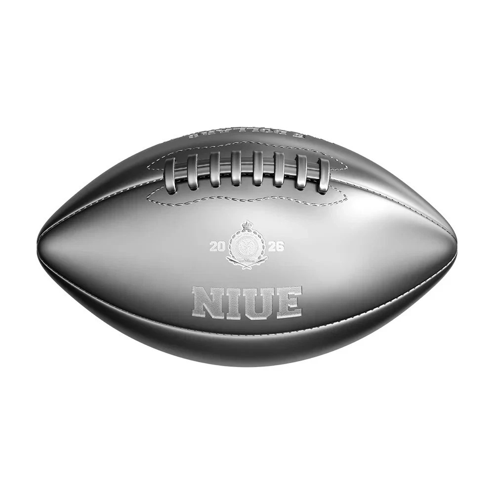 2026 Niue 3D Football 2 oz Silver Shaped Coin
