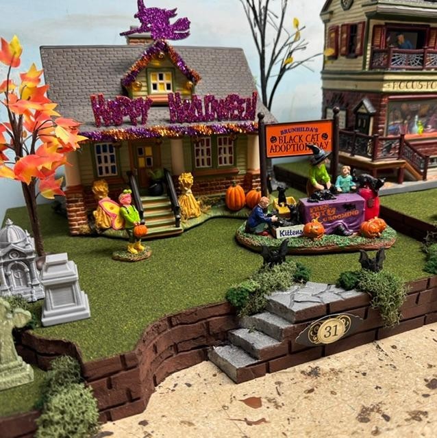 Halloween Village Display Base 52x12 for Dept 56 Lemax 4Pcs– Lil Monsters Parade