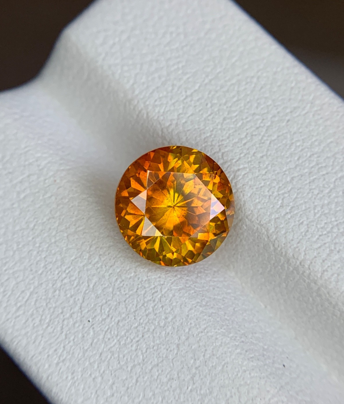 4.59ct Natural Sphalerite RD 9mm Certified Yellow Green Color  100% Genuine